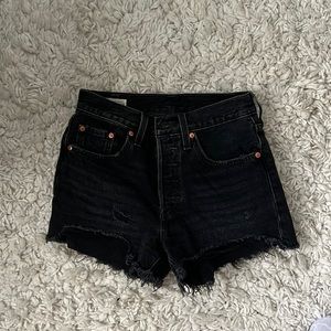 WOMENS LEVIS HIGH RISE DENIM SHORTS